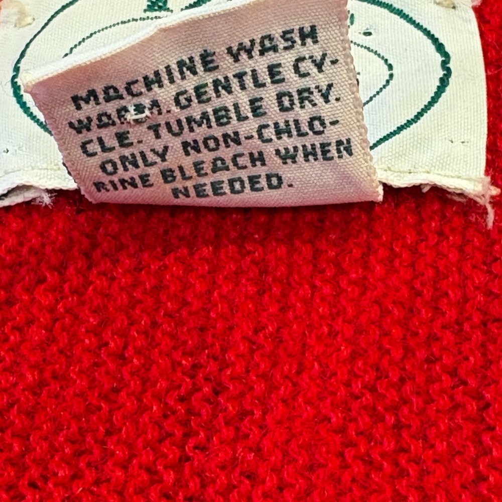 Vintage Izod Lacoste Men's Vibrant Red Cardigan Size Large Excellent - Picture 3 of 14